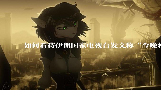 如何看待伊朗国家电视台发文称“今晚将会发生一件大事,让世界铭记几个世纪”?