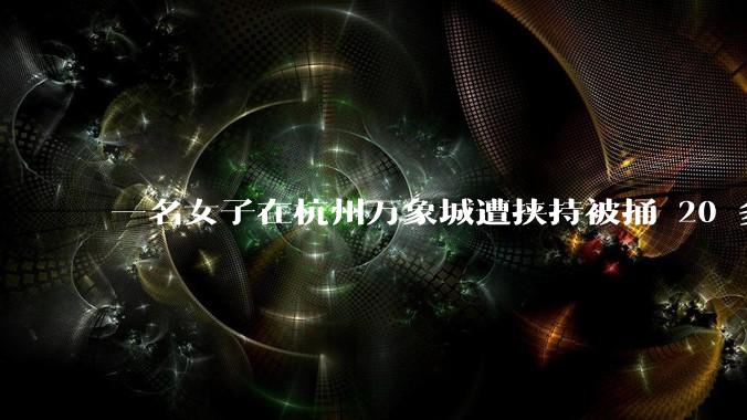 一名女子在杭州万象城遭挟持被捅 20 多刀,隆胸***体救了一命,这反映出哪些公安系统的问题?